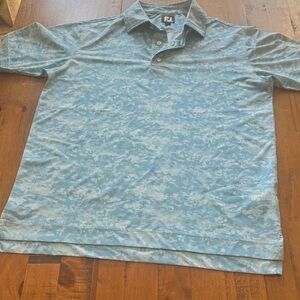 FJ Men's Blue Camouflage Polo Shirt